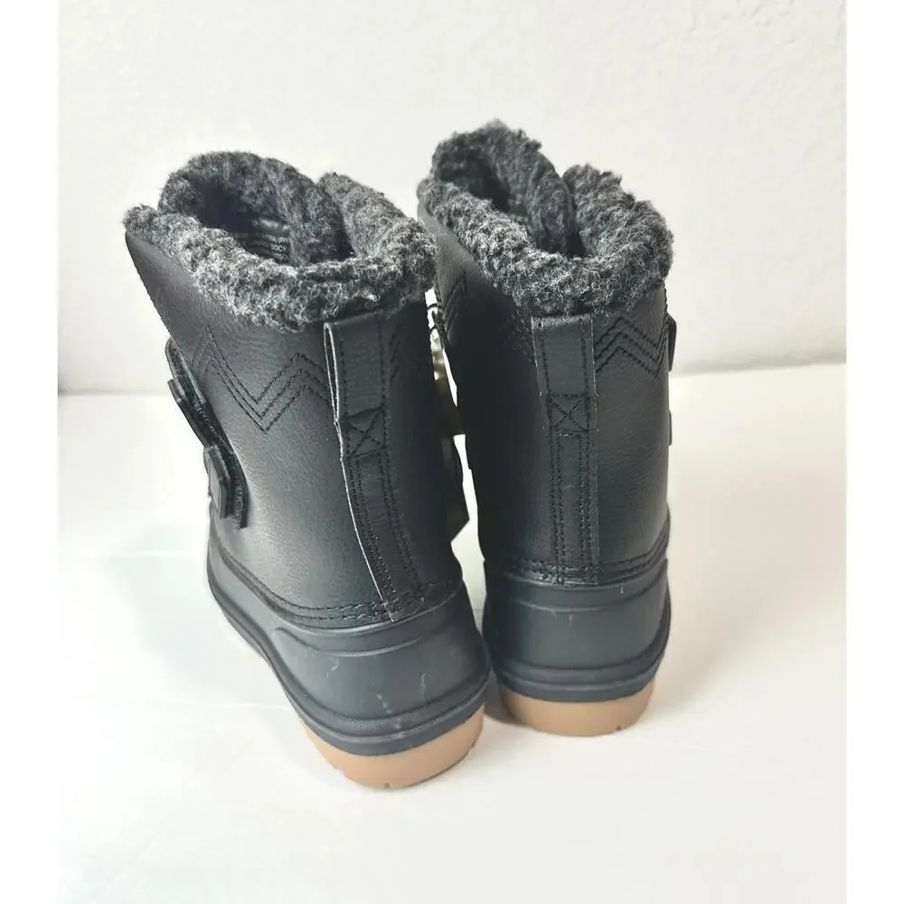 Toddler Denver Winter Boots - Cat & Jack Black Size 12 - Picture 7 of 9
